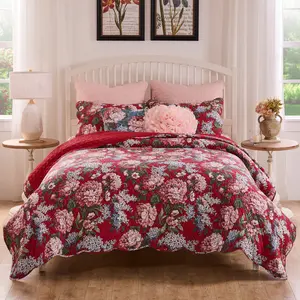 Greenland Home Fashions Millie Quilt Set – 3-Piece King/Cal King Bedding, 105x95 Inch