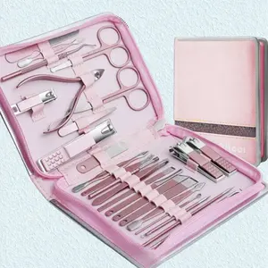 26-Piece Professional Nail Clippers Pedicure Kit with Nail Cutter Scissor Cuticle Nipper & More for Manicure & Pedicure Grooming Tools Essential Nail Care Set
