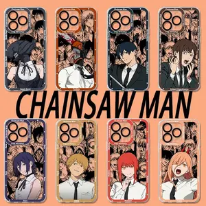 Anime C-Chainsaw Man Soft Phone Case ,Transform Your iPhone for Halloween Fun! For iPhone 17, 16, 15, 14, 13, 12, 11 Pro Max Plus Air Fan's Phone Case Cover - Great Gifts!