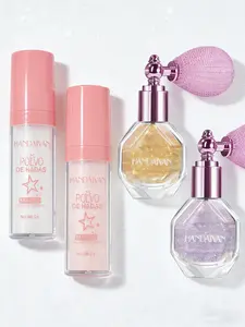 Body Glitter Spray & Stick Combo Set – Holographic No-Mess Shimmer Highlighter Powder for Face, Body & Hair | Waterproof Transfer-Proof Long-Lasting Buildable Glow | Y2K Glass Skin Coquette Ethereal | Concert Festival Rave Halloween Party Daily Women