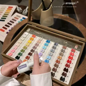 Jiansegel <zhi Xia Ji> 56 Color Nail Polish Gel, Nail Art, Pure Color Manicure Gel, Classic Bright Colors, All-Seasons Match, Smooth Jelly Texture