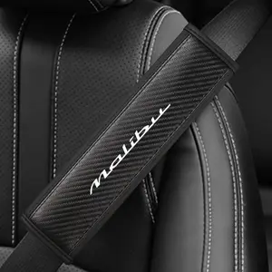 Chevrolet Malibu Seatbelt Shoulder Covers, PU Leather & Carbon Fiber Stripes, Enhances Driving Comfort, Available in 1pc/2pcs, Car Accessories