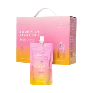 10pcs Everydaze Collagen Vitamin C Konjac Jelly Vegan Zero Sugar Low Calorie Beauty Peach Flavor 5.07 fl oz  Nutrition Fruit Refreshing