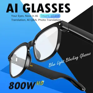 Essential AI smart glasses - wearable video recording function, an essential choice for exploration and travel, equipped with Bluetooth wireless connection and convenient online translation function, 8 million picture qualityavailable forbothmen and women