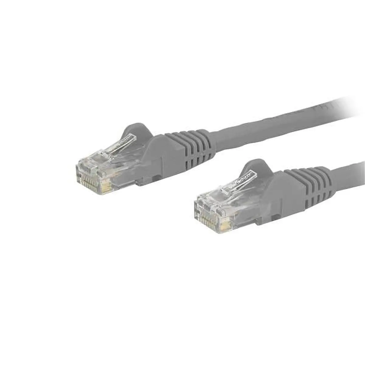 StarTech N6PATCH6INGR Cat 6 Ethernet Patch Cable - 6 ft, RJ45 Connectors, Clip Protectors, Gigabit PoE Compatible, Molded Ends, Grey