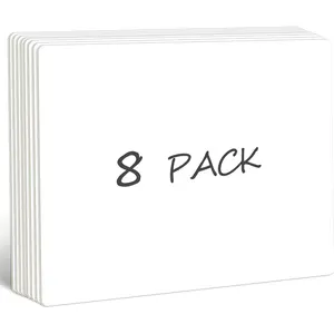 8 Packs Small Whiteboards, Double Sided Dry Erase Blank Board, Writable and Erasable White Board for Office, Home, Classroom, Math, Drawing (Each Measures 12” x 9”)