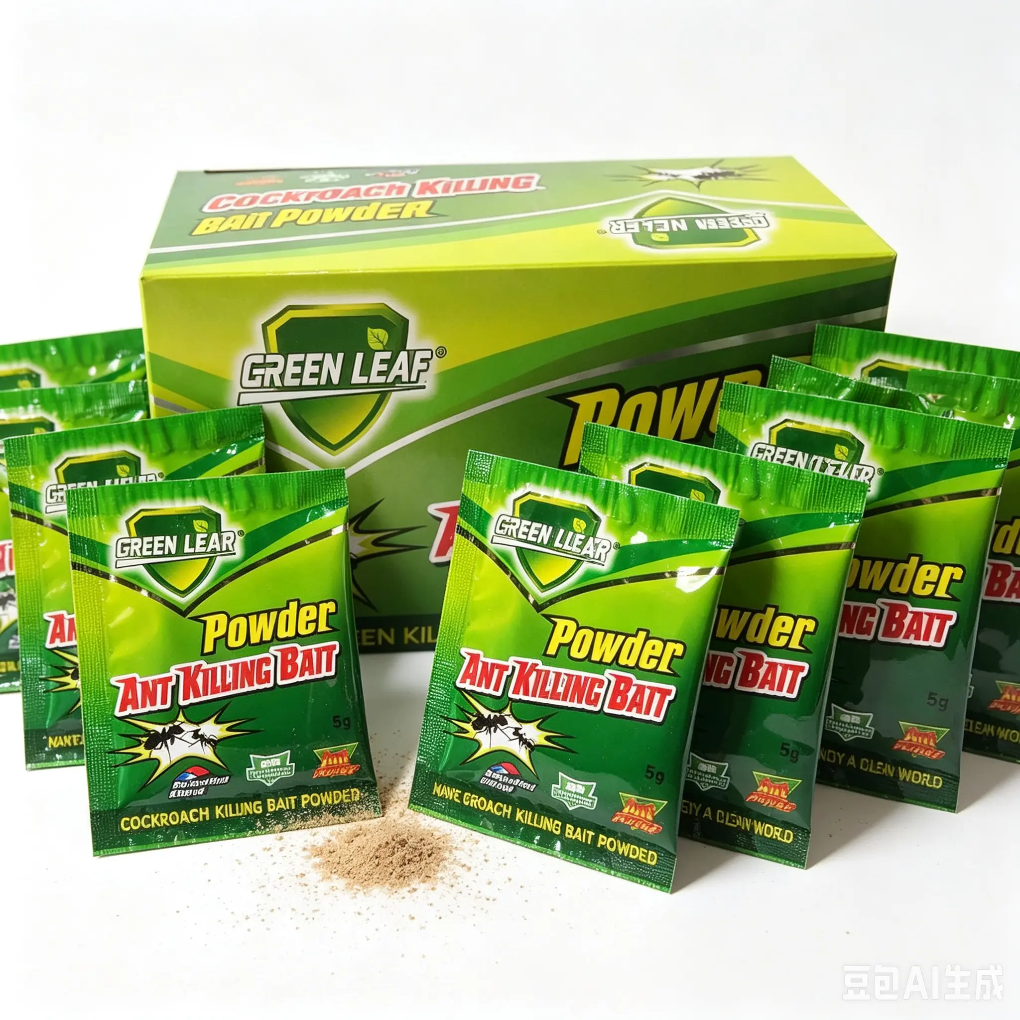 Cockroach & Ant Bait Powder, Home Care Supplies, 50 Packets Per Box