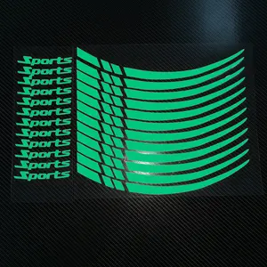 Motion Letters Motorcycle Wheel Cover Stickers Set - Ideal for personalizing your riding and motorcycle wheel decoration | Sport style wheel design | Reflective stickers | Motor Parts Accessories