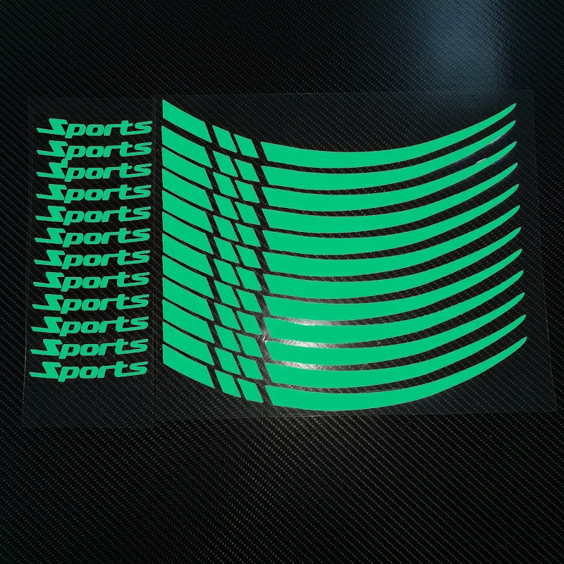 Motion Letters Motorcycle Wheel Cover Stickers Set - Ideal for personalizing your riding and motorcycle wheel decoration | Sport style wheel design | Reflective stickers | Motor Parts Accessories