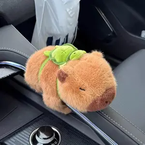 Cute Capybara Car Shift Knob Accessories Funny Capybara Plush with Turtle Gear Shifter Decor Car Decorations Gifts for Men Women 5.9 in summerwins