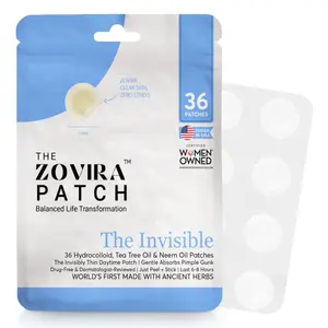 Zovira Invisible Patch – The Barely-There Daytime Hydrocolloid Spot Treatment with Tea Tree & Neem Oil for Fast Blemish Healing and Covering Zits, Tapered Edges Designed to Blend Into Skin (36 Count)