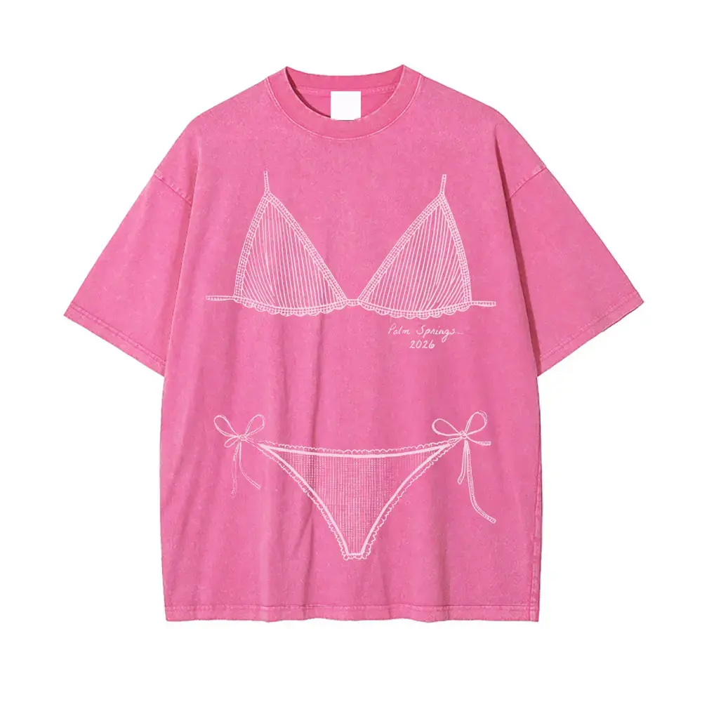Women's Black-Washed Short-Sleeve Pull-On Graphic T-Shirt - Round Neck Female Fit, Seashell Motif & Wedding Bells Print, Summer Bikini Coverup Sports Top