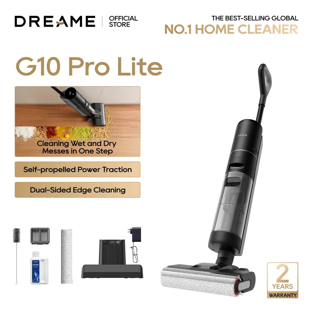 DREAME G10 Pro Lite Vacuum Mop, Wet Dry Vacuum Cleaner, Cordless Vacuum Mop All in One for Hard Floors