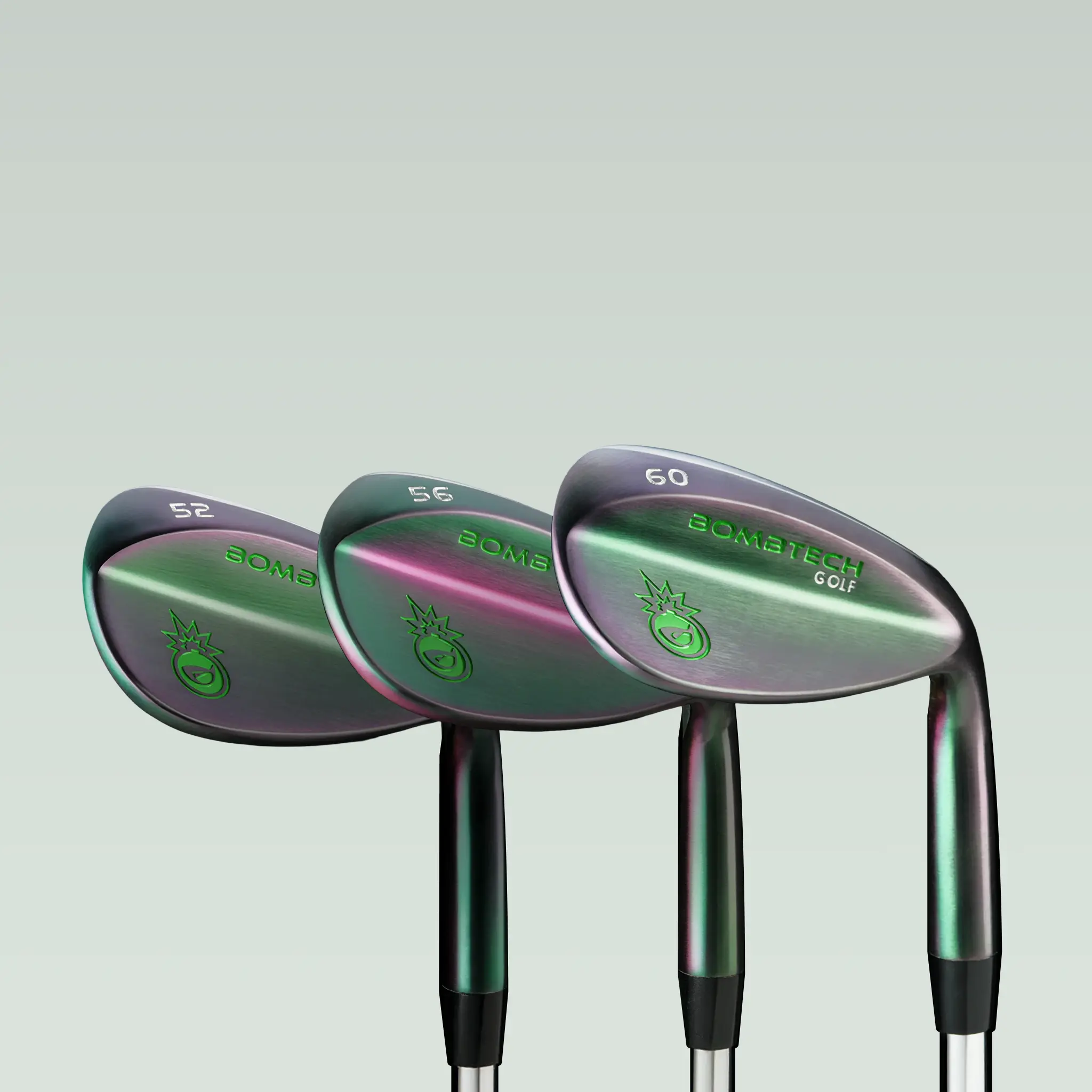 Shadow Black 3-Piece Stainless Steel Golf Wedge Set for Amateurs - Forgiving Oversized Heads and High Spin Face - 52, 56, 60 Loft Clubs, Golf Clubs, Amateur Golf