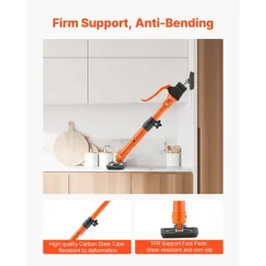 VEVOR Cabinet Jack Support Pole, 2-Pack, 25.4-45.3 Inch Steel Telescopic Quick Support Rod, Adjustable 3rd Hand System up to 220 lbs Capacity for Installing Cabinets, Lifting Drywall, Cargo Bars
