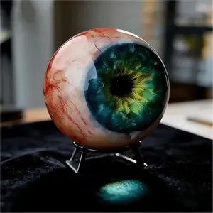 Creative Halloween Resin Ornament, Realistic Demon Monster Eye Horror Decor, Unique Personalized Halloween Decoration, Terrifying Resin Sculpture