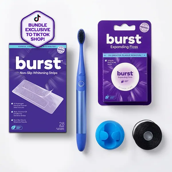 Blue Haze Nova Sonic Toothbrush & Whitening Bundle- Includes AAA Battery Sonic Toothbrush,  Wall Mount, Juniper Berry Aroma Black Expanding Floss