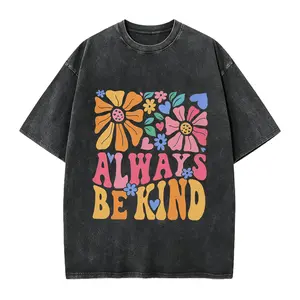 Always Be Kind Graphic Tee - Positive Message Shirt - Floral Inspirational T-Shirt - Trendy Motivational Shirt