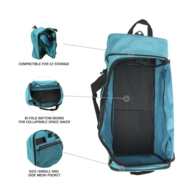 Large Collapsible Rolling Duffel 28 in - Large Travel Duffel with Compact Design for Efficient Shipment