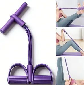 4-Tube Resistance Band with Handles,Full-Body Strength Training Tool with Adjustable Resistance Levels,Durable Stretch Tube for Mobility Recovery Physical Therapy,Portable Training Gear for Home Studio Travel