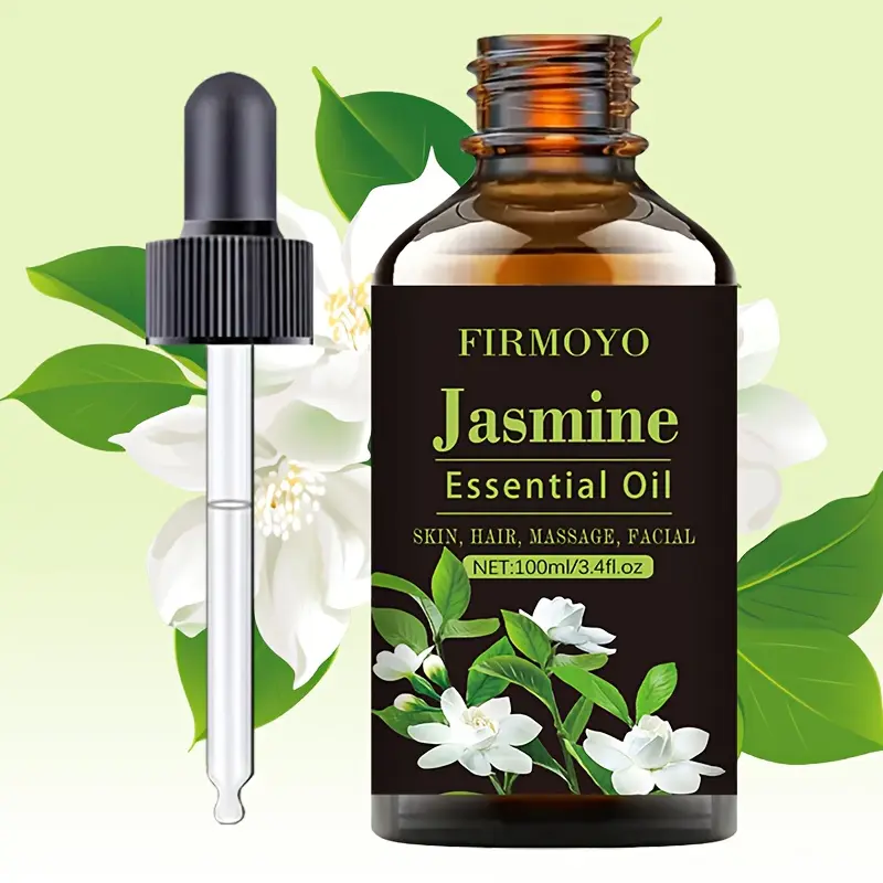 Natural Jasmine Essential Oil, Moisturizing and Nourishing, Body, Hair, Face, Massage, Diffuser, Suitable for All Light Skin, Summer Care, Sun Protection, Aromatherapy Body Oil, Body Oil Moisturizer, Moisturizing Body Oils, Scent Oils, Hydrating, Moisture