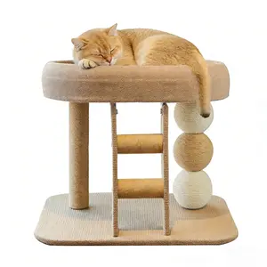 Indoor cat furniture includes cat trees, cat tree towers, cat houses with scratching posts, activity center furniture, climbing ladders, comfortable beds and cooling mats, and stable and space-saving cat furniture.