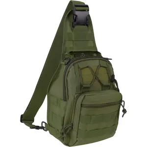 Tactical Backpack, Messenger Bag For Men And Women, Wear-Resistant|Waterproof|Molle|Large Capacity|Sling Shoulder Backpack, Suitable For Outdoor Hiking, Fishing Camping, Daily Carry Chest Bag, Birthday Gift, Christmas, Thanksgiving, Halloween Gift