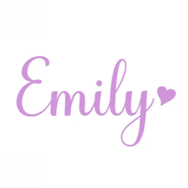 Personalized Custom Name Vinyl Decal Sticker with Heart Personalized Custom Name Vinyl Decal Sticker with Heart