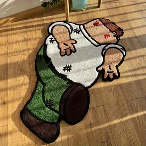 Cartoon Character Plush Carpet Rug, Soft Easy Clean Contemporary Style Home Decor for Living Room Bedroom Sofa Tea Table Doorway, Fluffy Area Rug, Washable Area Rug