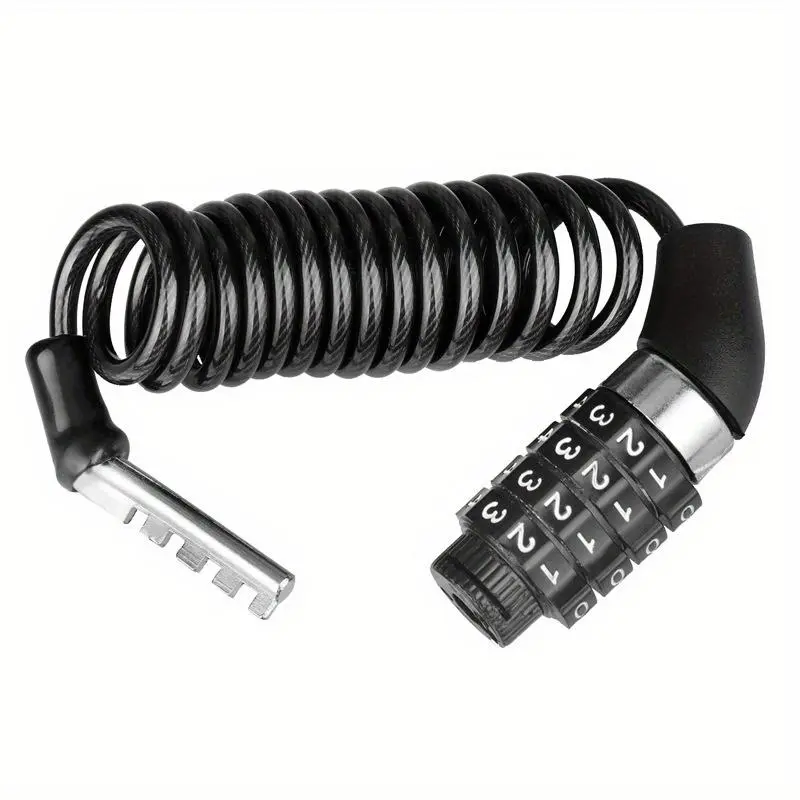 Bicycle Mini Password Lock Portable Helmet Lock Durable Steel Wire Lock Mountain Bike Frame Lock Bicycle Accessories