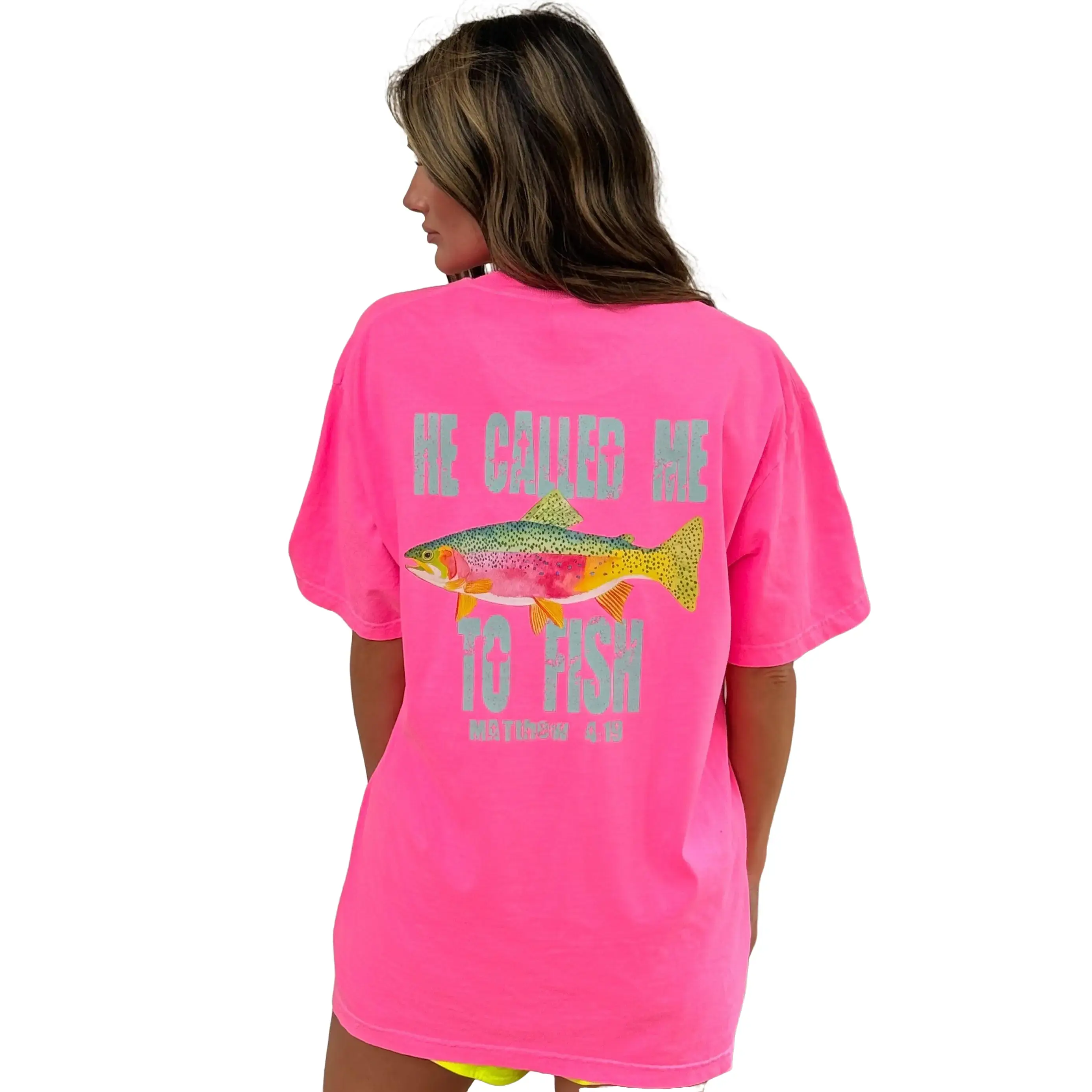 He called me to fish, religious, faith, trendy, summer, fishing T-shirt
