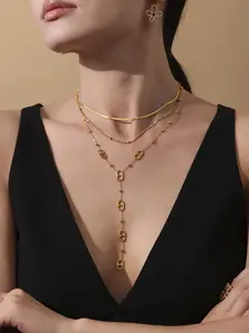 18k Rhinestone Long Y-Shape Tassel Necklace for Women, High End Necklace, Stainless Steel Fashion Jewelry, Elegant and Stylish Neck Accessory