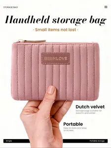 Portable Travel Cosmetic Storage Bag, Small Makeup Bag, Makeup Pouch, Makeup Organizer, Coin Purse, Key Case, Suitable For Women, Students, And Girls