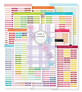 Planner Sticker Book with Gold Foil - Personalize Your Planner with Compatible Color Schemes for the Linda Tong Planner