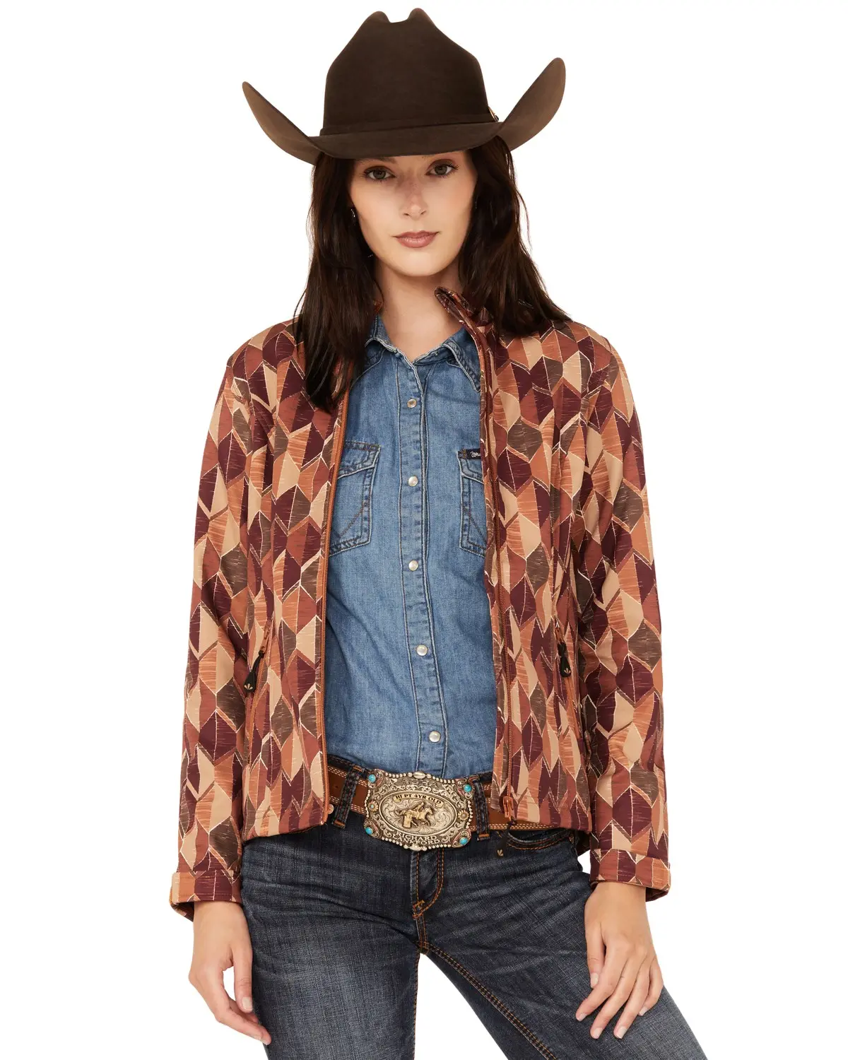 Shyanne Women's Women'S Abstract Western Softshell Jacket - Srfa23o45
