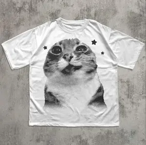 Funny Y2k Retro Cat Meme T-shirt, Silly Cats Shirt, Vintage Retro Shirts, Cats lover Gift, Meme Tshirt, Unisex Cotton, Kitten Tee