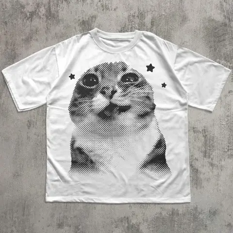 Funny Y2k Retro Cat Meme T-shirt, Silly Cats Shirt, Vintage Retro Shirts, Cats lover Gift, Meme Tshirt, Unisex Cotton, Kitten Tee