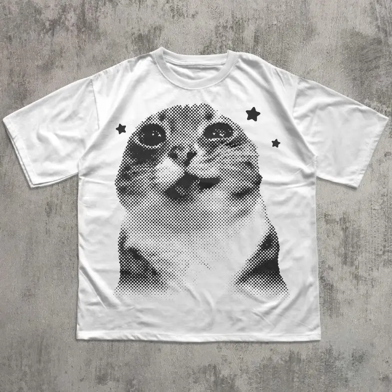 Funny Y2k Retro Cat Meme T-shirt, Silly Cats Shirt, Vintage Retro Shirts, Cats lover Gift, Meme Tshirt, Unisex Cotton, Kitten Tee
