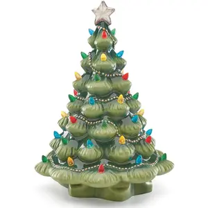Lenox 890573 Treasured Traditions Green Light-Up Tree Figurine, Christmas & Holiday Decor LENOX