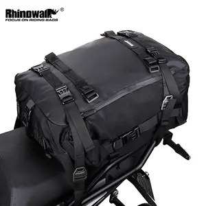 Rhinowalk Motorcycle Saddle Bag 10L/20L/30L Modular Multifunctional Rear Seat Bag with Adjustable Straps, Durable Black Design for Street Touring & Outdoor Riding For Most Motorcycles