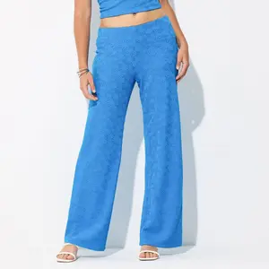 Women's Knit Wide Leg Pants - Wild Fable Blue XXL