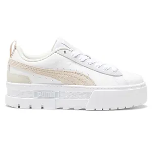 PUMA Womens Mayze Mix Lace Up Sneakers Shoes Casual - White