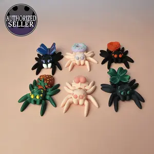 Cute Spider 2.5" 3D Printed | Articulated Spider | 3D Printed Flexi Spider | Fidget Toy | Crystal Spider | Doughnut Spider