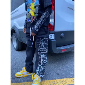 PROPERTY OF ART LAVISH BLACK FLARED SWEATPANTS