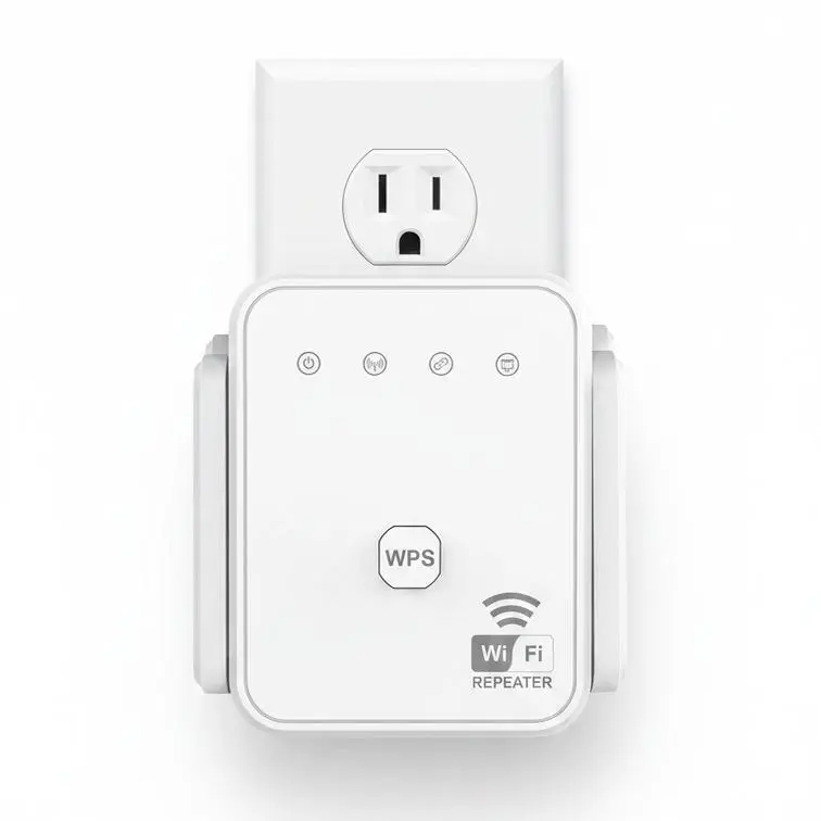 300Mbps WiFi Extender Booster, 2.4GHz WiFi Repeater with 4 High-Gain Antennas, 2-in-1 Repeater/AP Mode, Ethernet LAN Port, Wireless Signal Range Extender for Home