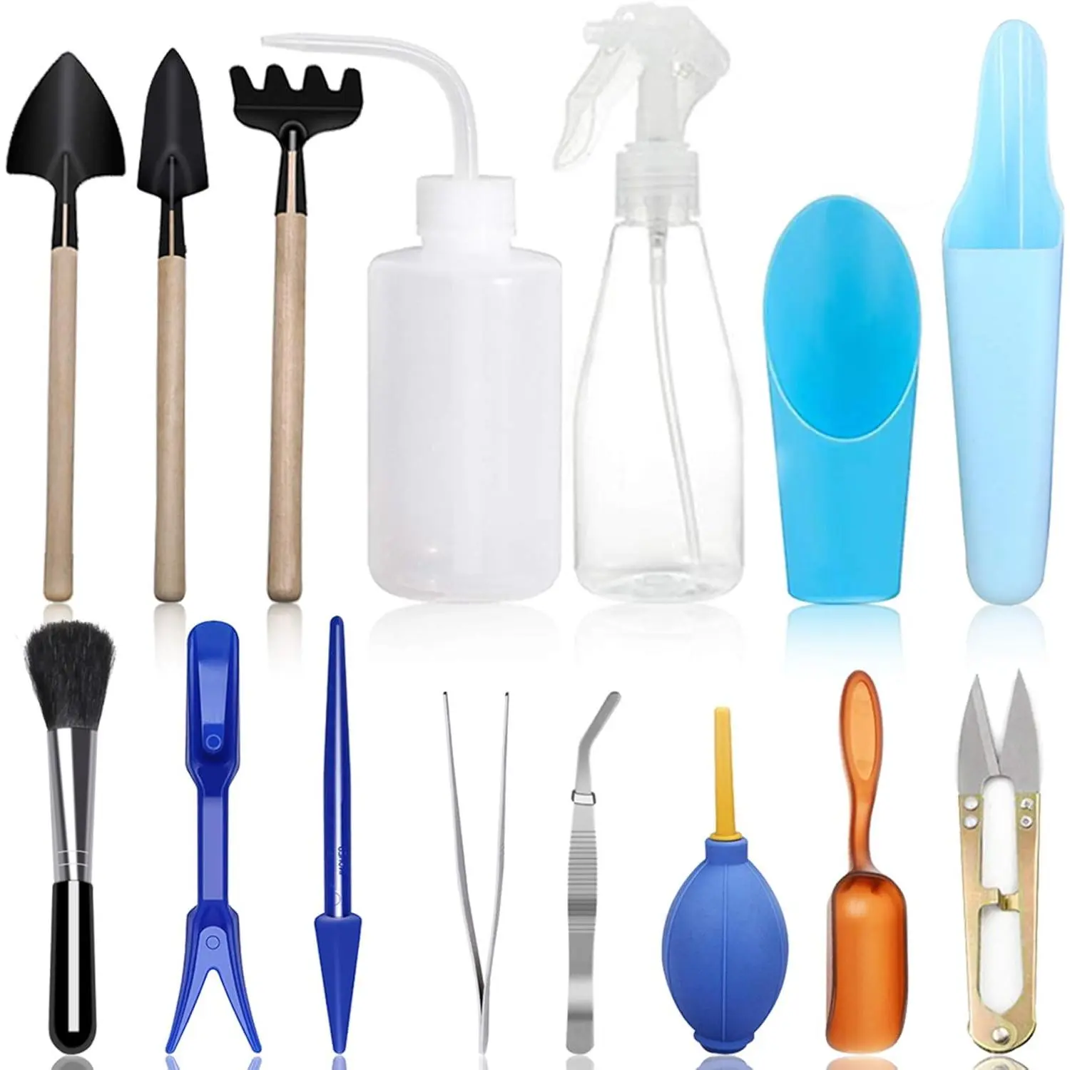 15 count Succulent  Tools Set, Mini Garden Planting Watering Tool Kit for Succulent Miniature Gardening  Care