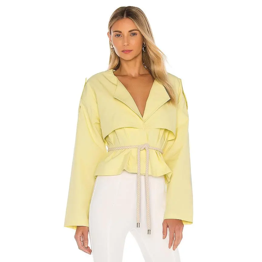 L'Academie The Armelle Jacket in Pale Yellow