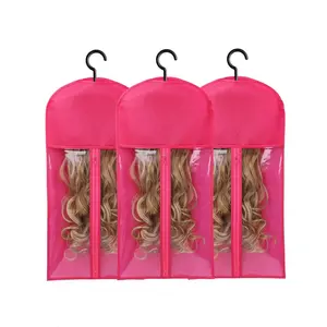 3Pcs Wig Storage Bags with Hanger and Zipper, Wig Storage for Multiple Wigs, Breathable and Easy Carry, Wigs Accessories for Salon & Home Use