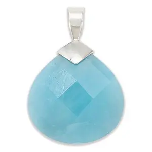Mine Finds by Jay King Aquamarine Sterling Silver Pear Pendant