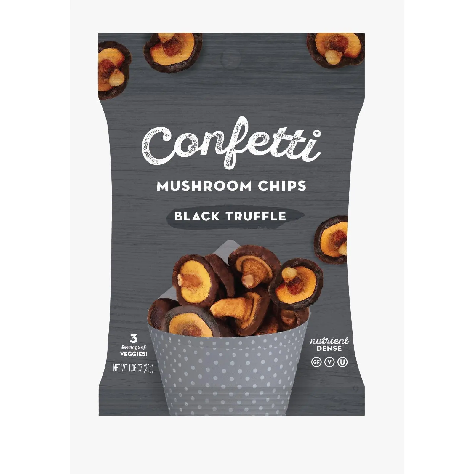 36-Mini Mushroom Chips, Black Truffle